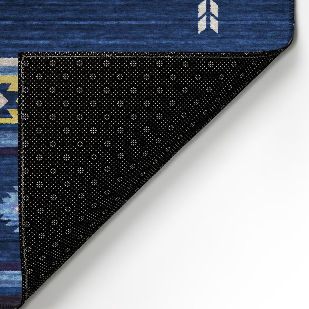 Indoor/Outdoor Sonora ASO34 Blue Washable 9' x 12' Rug. Picture 6