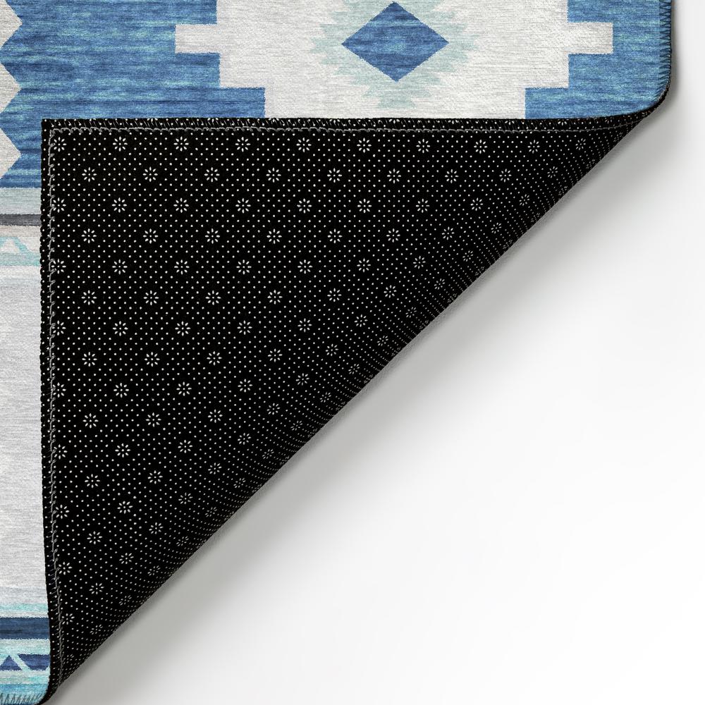 Indoor/Outdoor Sonora ASO31 Blue Washable 9' x 12' Rug. Picture 6