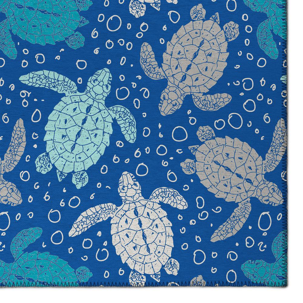Indoor/Outdoor Surfside ASR43 Blue Washable 9' x 12' Rug. Picture 3