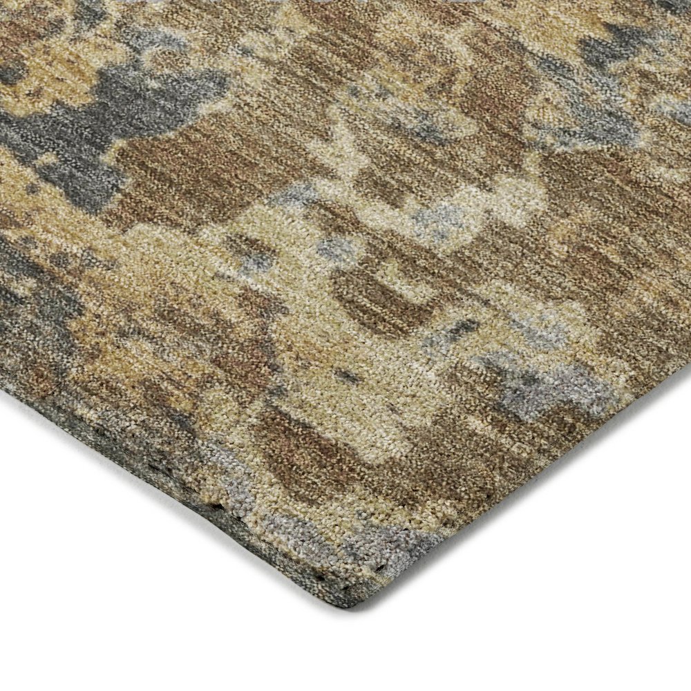 Luxury Washable Indoor/Outdoor Kochi Pewter 9' x 12' Rug. Picture 2