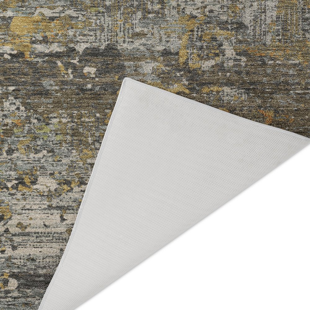 Luxury Washable Indoor/Outdoor Kochi Gray 9' x 12' Rug. Picture 4