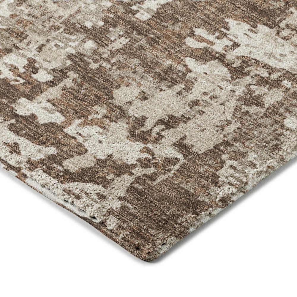 Luxury Washable Indoor/Outdoor Kochi Brown 9' x 12' Rug. Picture 2