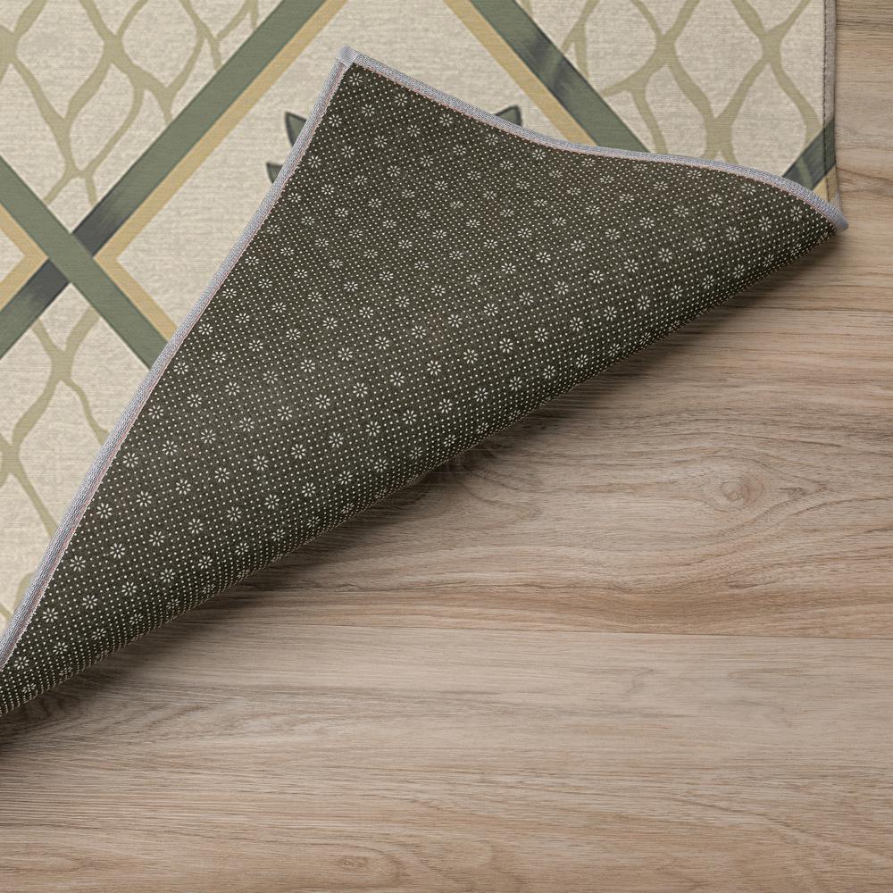 Indoor/Outdoor Kendall KE7 Beige Washable 8' x 10' Rug. Picture 5