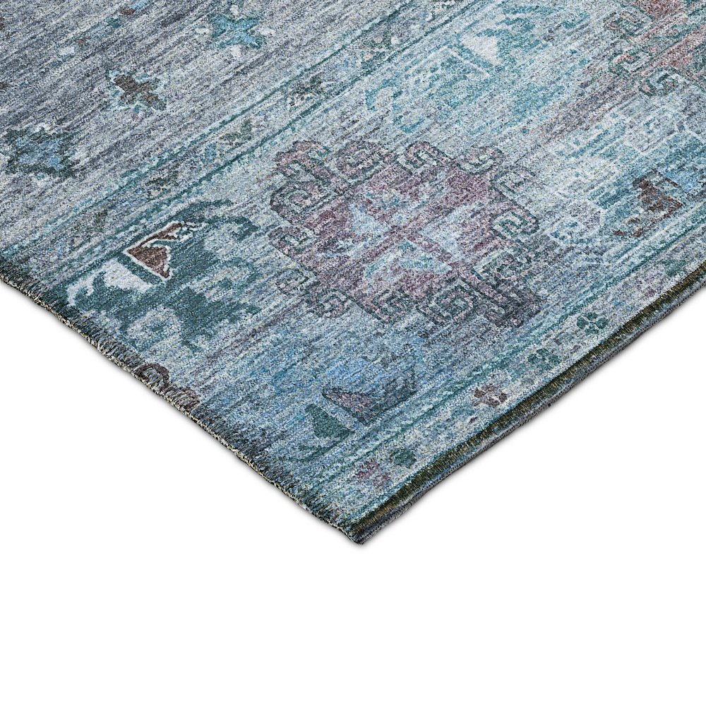Indoor/Outdoor Karaj Blue 9' x 12' Rug. Picture 2