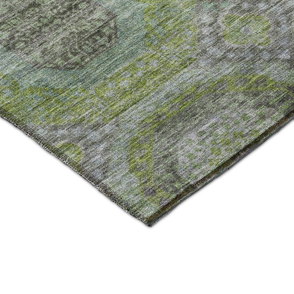Indoor/Outdoor Karaj Olive 9' x 12' Rug. Picture 2