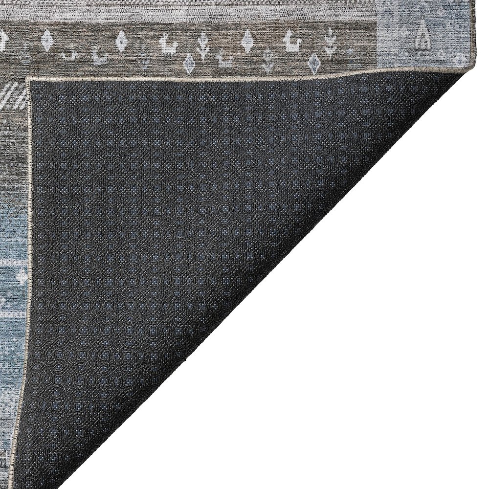 Indoor/Outdoor Karaj Blue 9' x 12' Rug. Picture 4