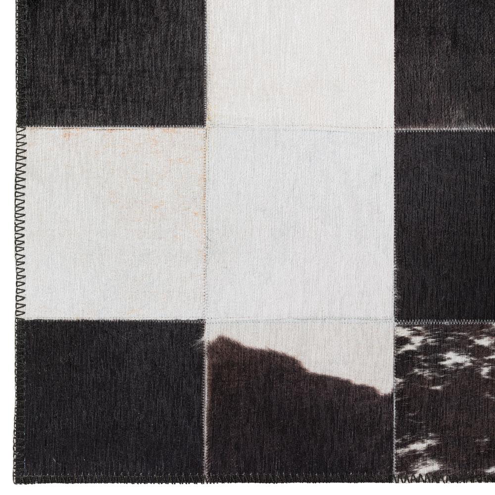 Laredo Black Animal Patchwork 8' x 10' Area Rug Black ALR40. Picture 2