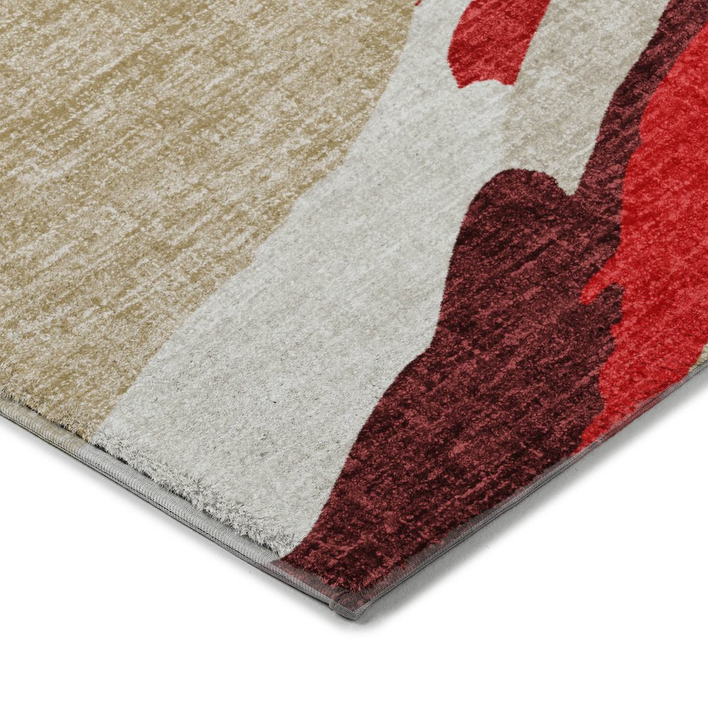 Luxury Washable Lorenzo Red 9' x 12' Rug. Picture 2