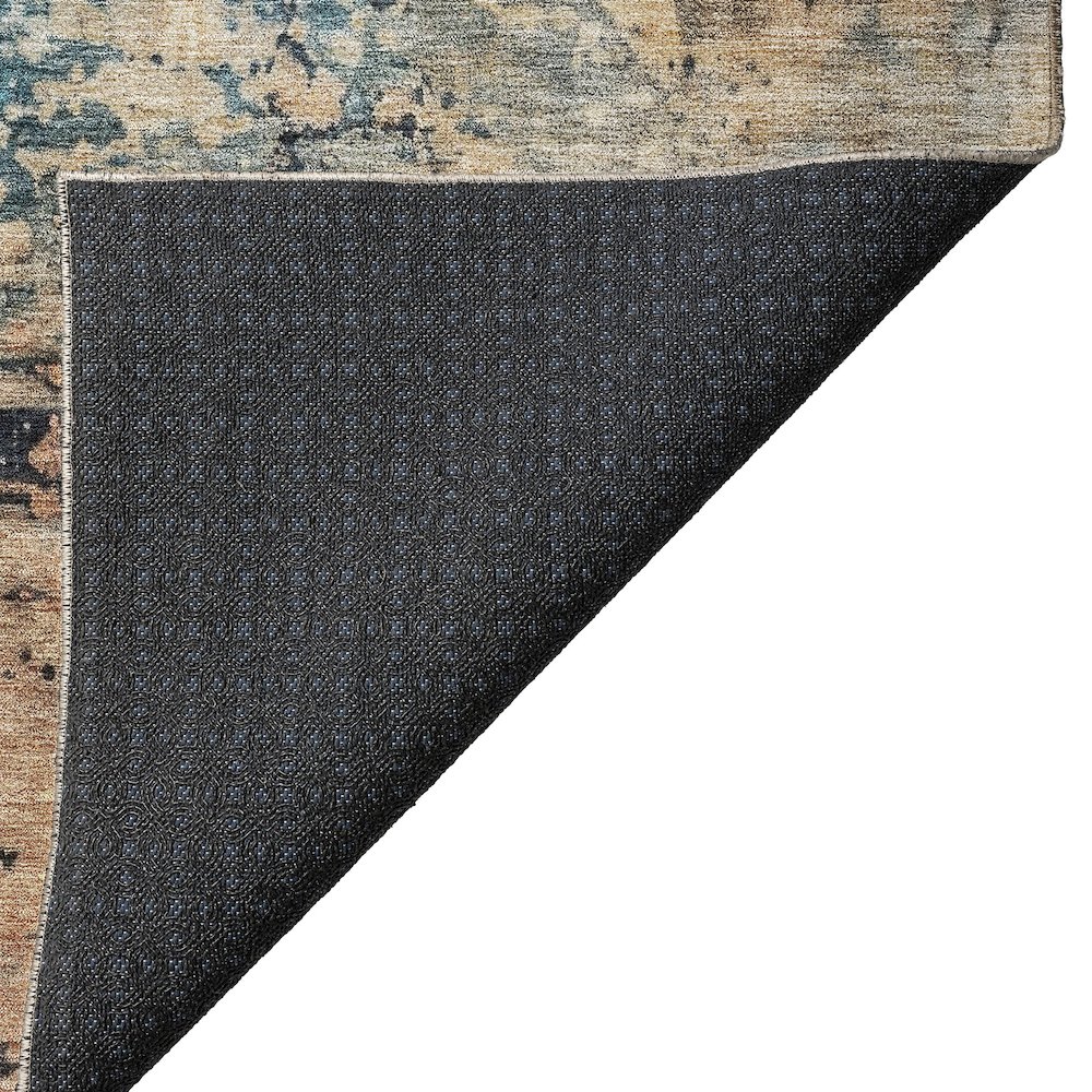 Indoor/Outdoor Nouveau Teal 9' x 12' Rug. Picture 4
