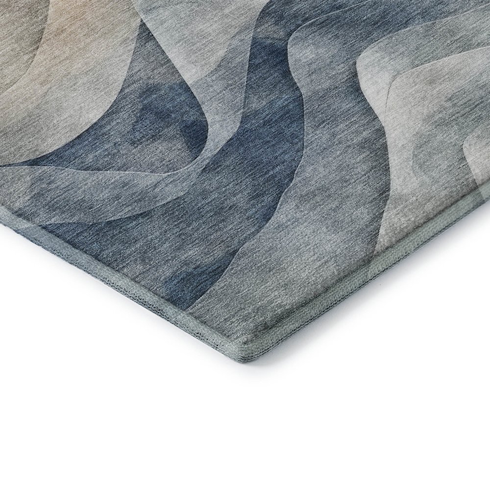 Machine Washable Indoor/Outdoor Pacifica Blue 9' x 12' Rug. Picture 2