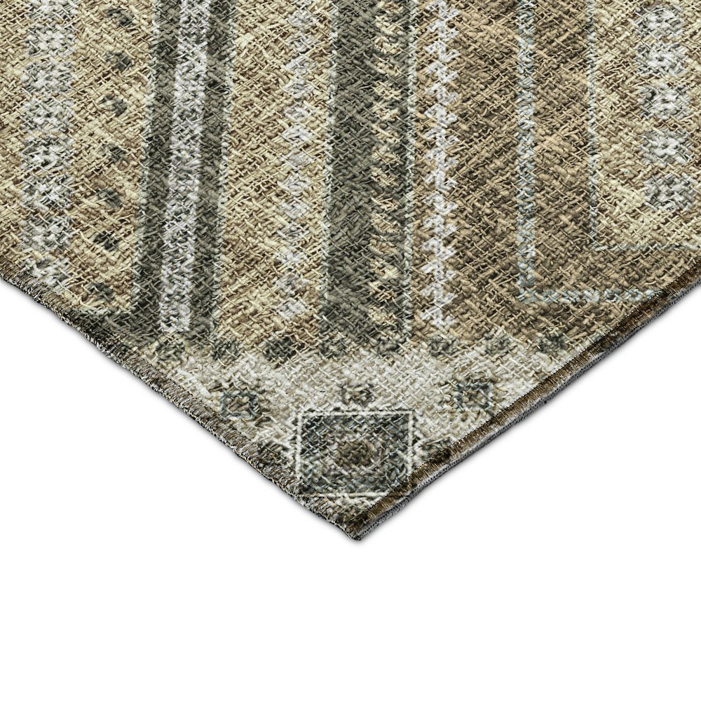 Luxury Washable Indoor/Outdoor Portico Beige 9' x 12' Rug. Picture 2