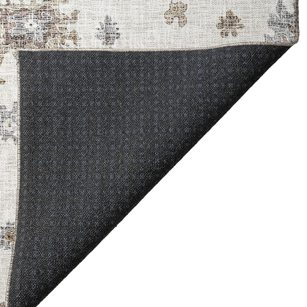 Luxury Washable Indoor/Outdoor Portico Ivory 9' x 12' Rug. Picture 4