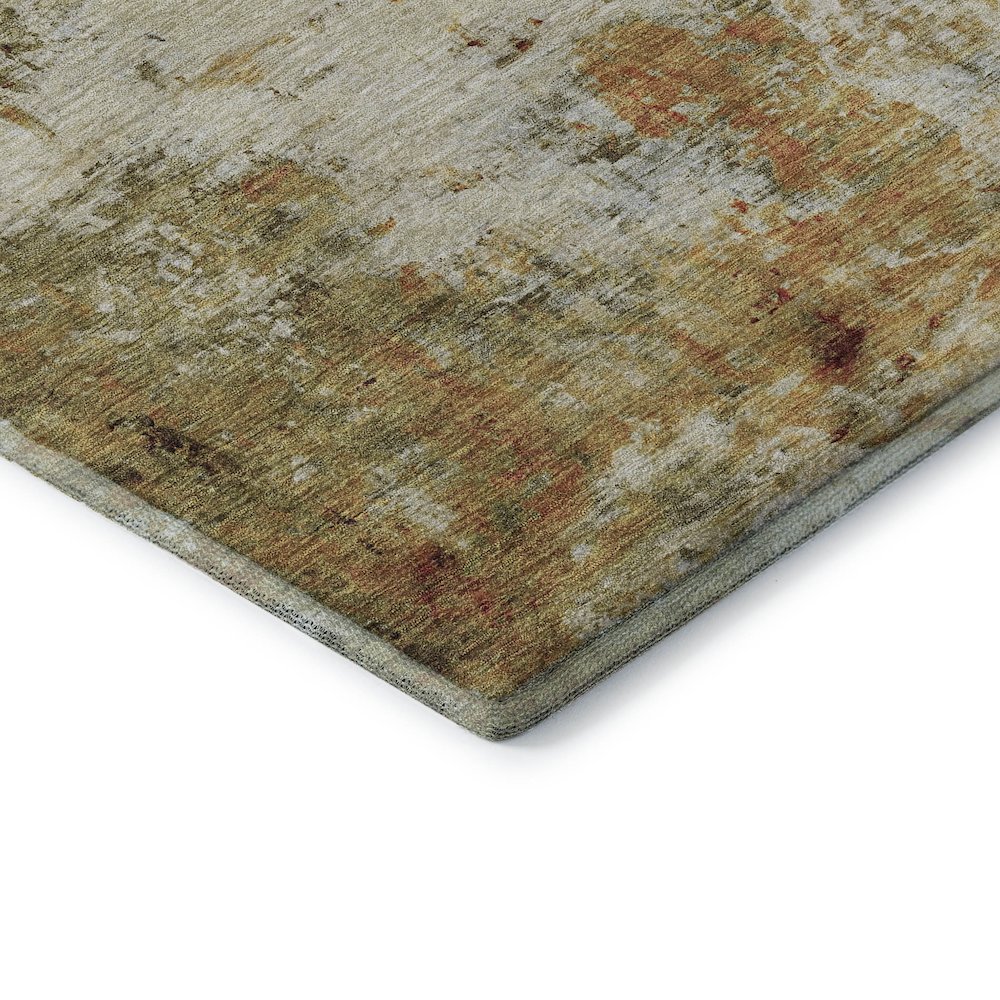 Luxury Washable Indoor/Outdoor Ravenna Olive 9' x 12' Rug. Picture 2