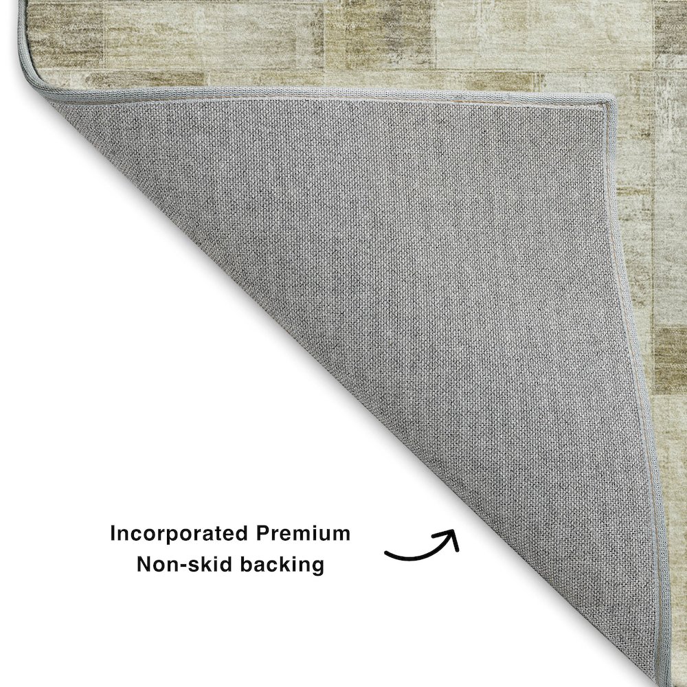 Luxury Washable Indoor/Outdoor Ravenna Beige 9' x 12' Rug. Picture 4