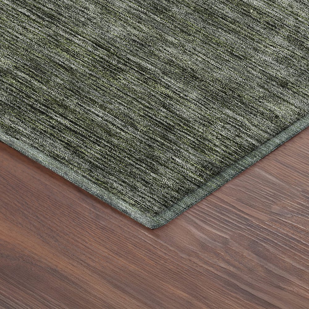 Luxury Washable Indoor/Outdoor Soft Essentials SE1 Green 9' x 12' Rug. Picture 2