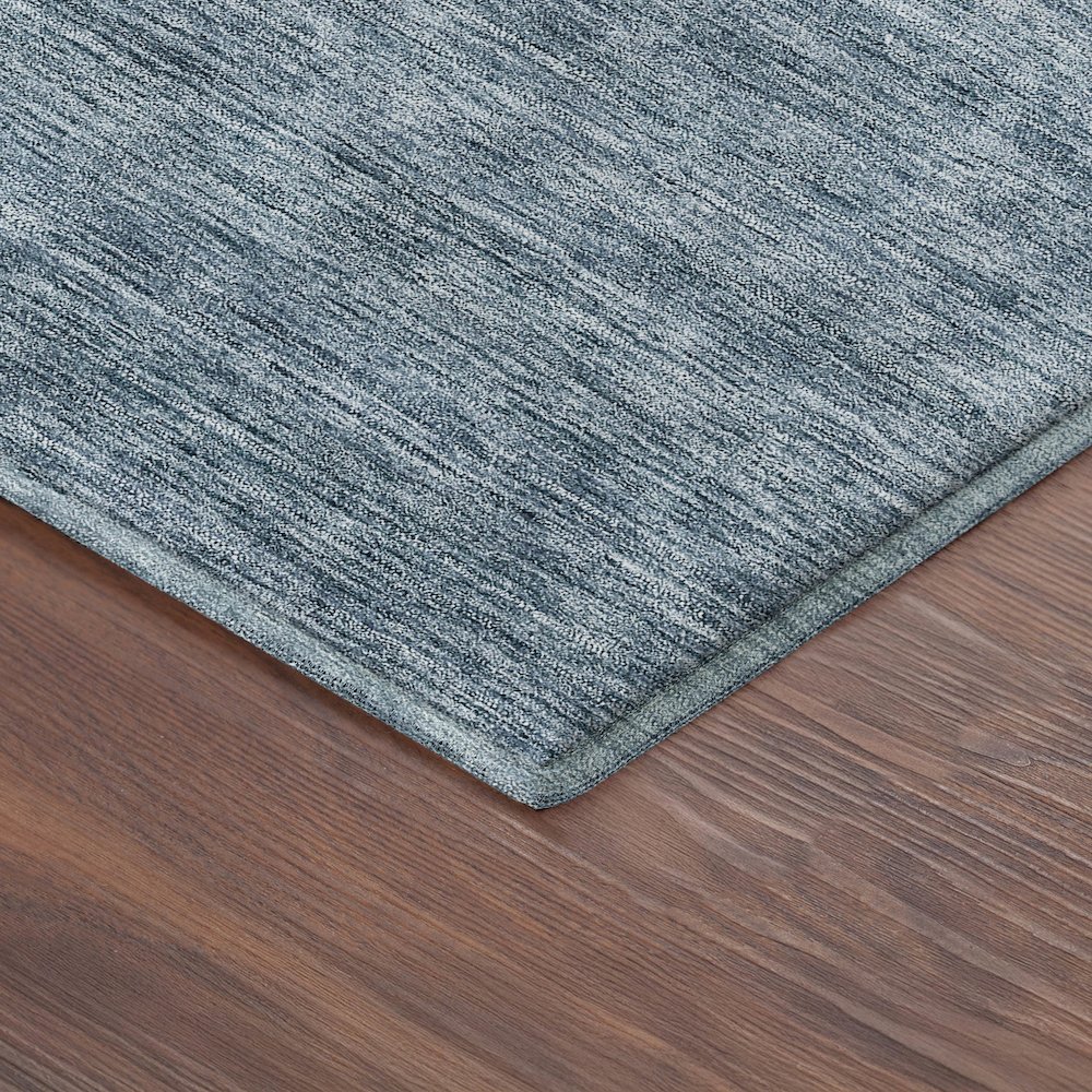 Luxury Washable Indoor/Outdoor Soft Essentials SE1 Blue 9' x 12' Rug. Picture 2