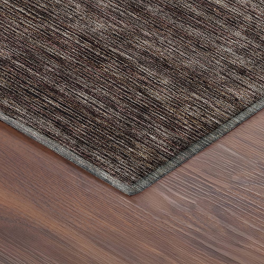 Luxury Washable Indoor/Outdoor Soft Essentials SE1 Brown 9' x 12' Rug. Picture 2