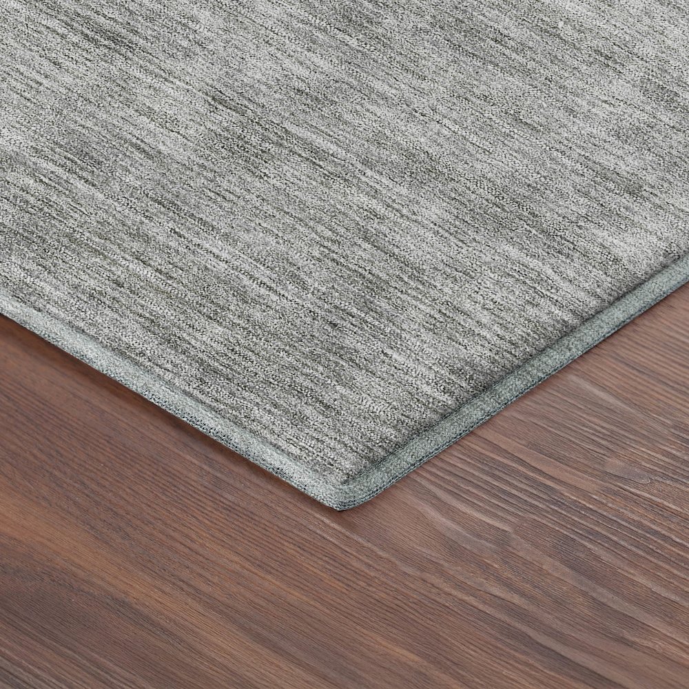 Luxury Washable Indoor/Outdoor Soft Essentials SE1 Gray 9' x 12' Rug. Picture 2