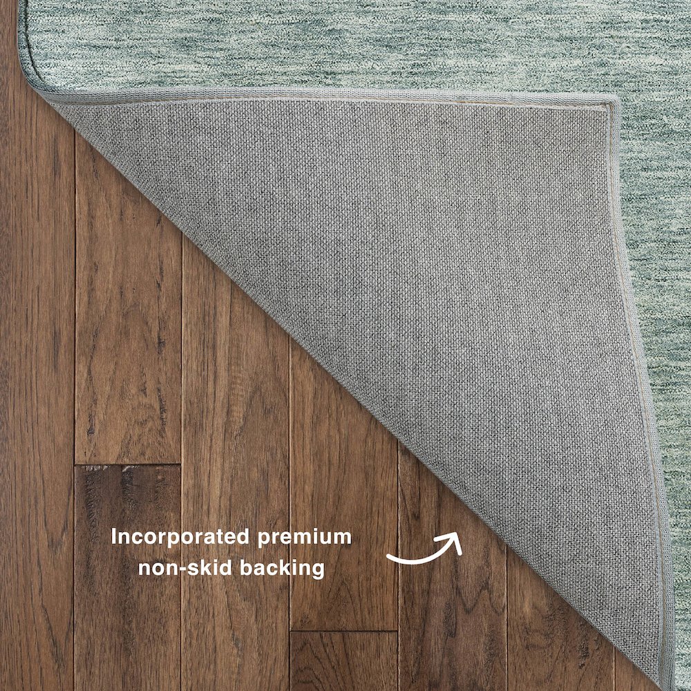Luxury Washable Indoor/Outdoor Soft Essentials SE1 Blue 9' x 12' Rug. Picture 4