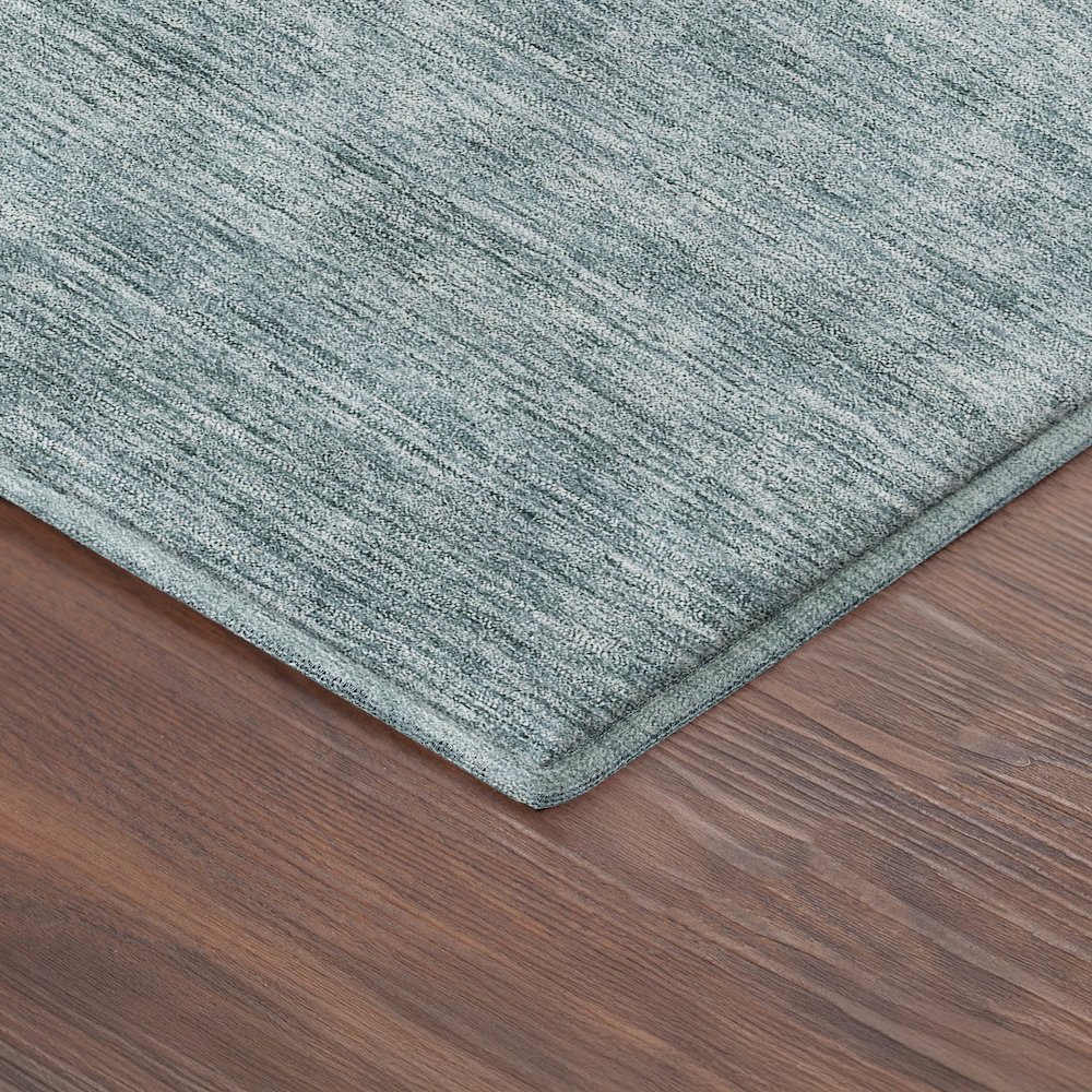 Luxury Washable Indoor/Outdoor Soft Essentials SE1 Blue 9' x 12' Rug. Picture 2