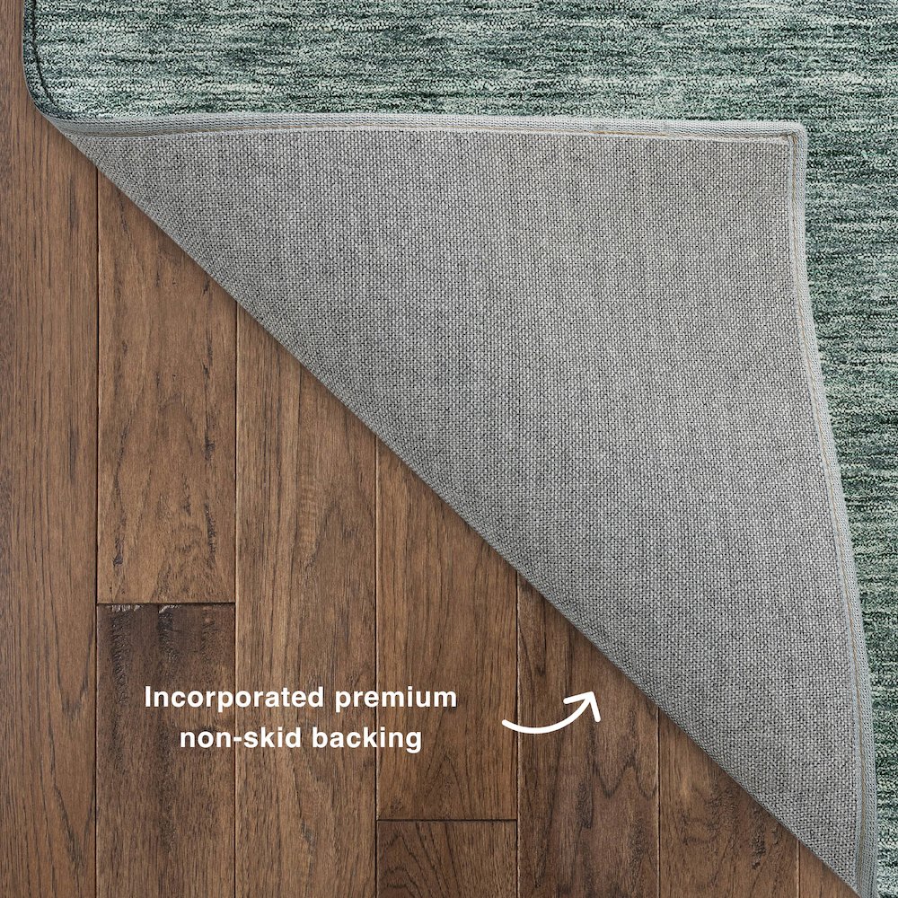 Luxury Washable Indoor/Outdoor Soft Essentials SE1 Teal 9' x 12' Rug. Picture 4