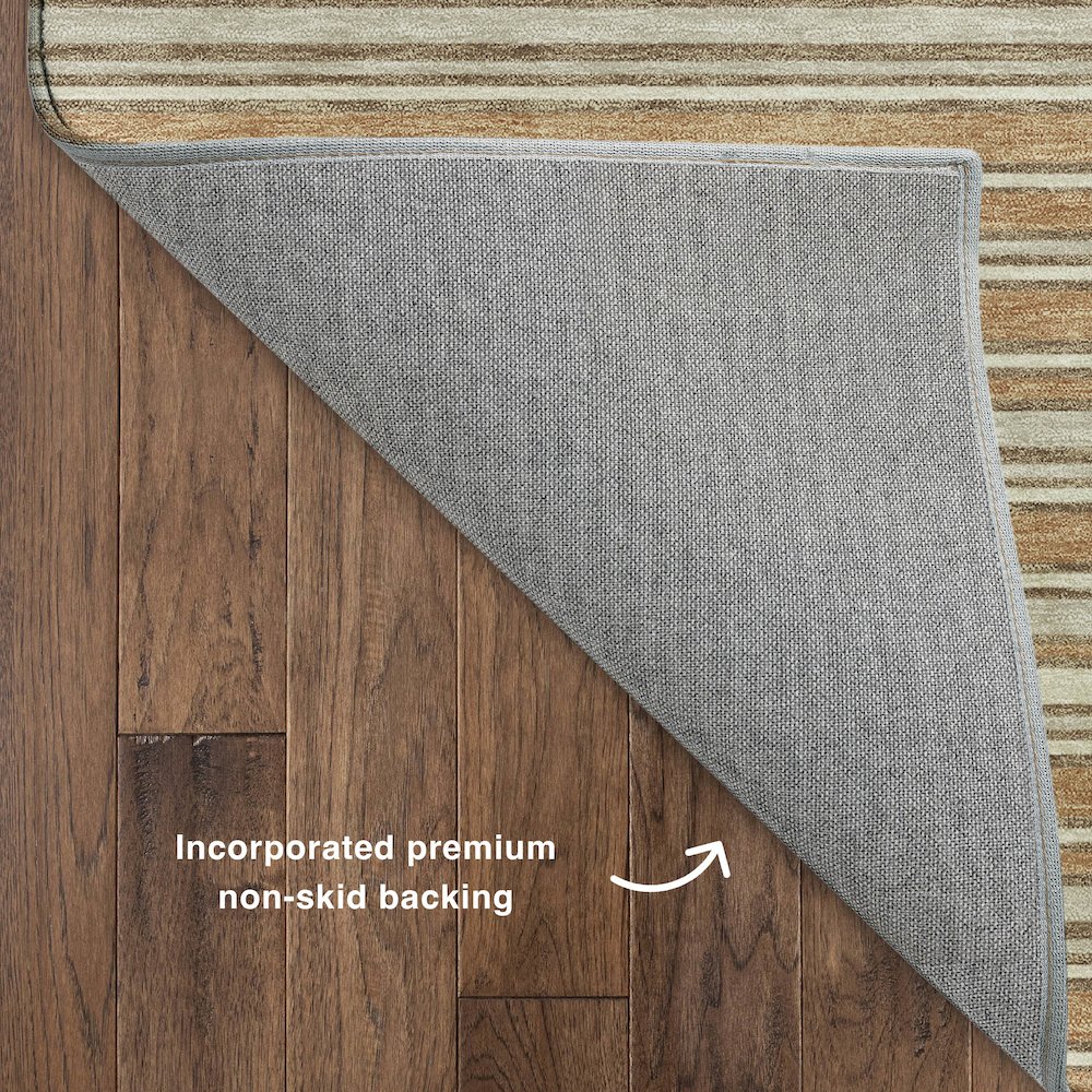 Luxury Washable Indoor/Outdoor Soft Essentials SE2 Orange 9' x 12' Rug. Picture 4
