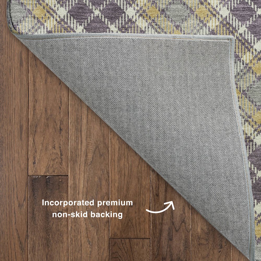 Luxury Washable Indoor/Outdoor Soft Essentials SE3 Purple 9' x 12' Rug. Picture 4