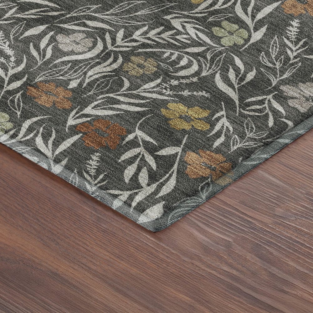 Luxury Washable Indoor/Outdoor Soft Essentials SE4 Gray 9' x 12' Rug. Picture 2