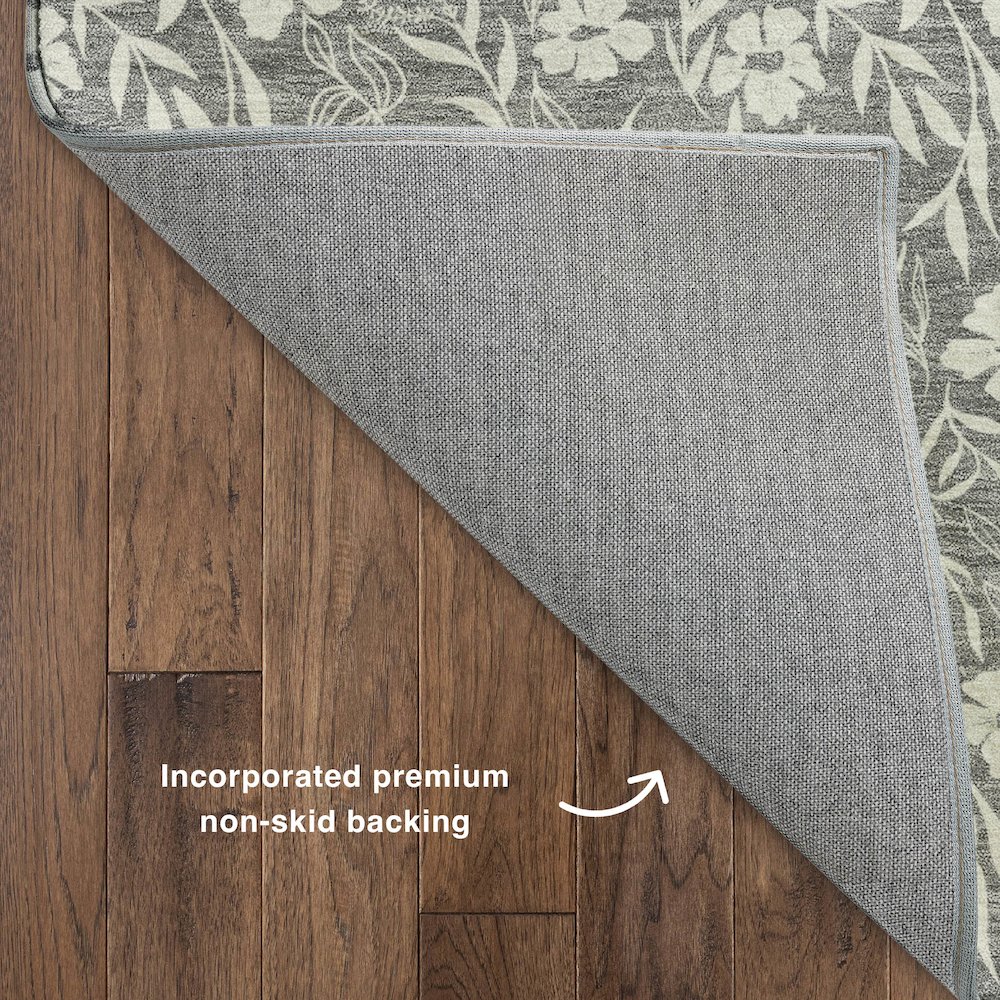 Luxury Washable Indoor/Outdoor Soft Essentials SE4 Gray 9' x 12' Rug. Picture 4