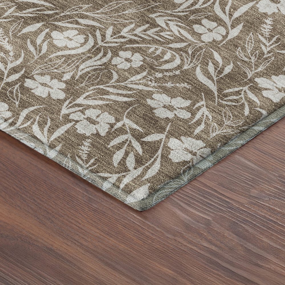 Luxury Washable Indoor/Outdoor Soft Essentials SE4 Brown 9' x 12' Rug. Picture 2