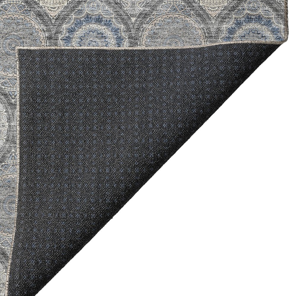 Luxury Washable Indoor/Outdoor Solace Gray 9' x 12' Rug. Picture 4