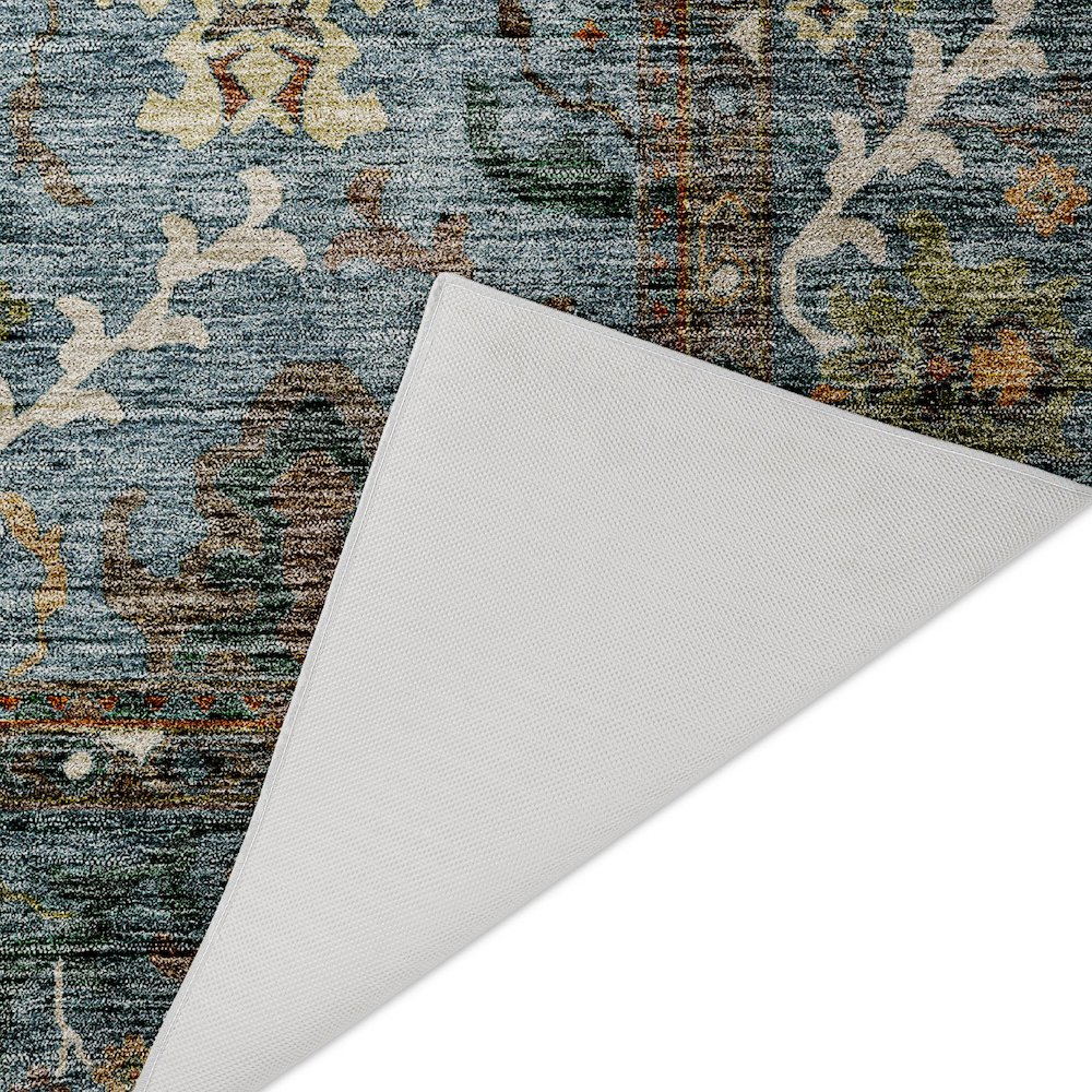 Indoor/Outdoor Silk Road Aqua 8' x 10' Rug. Picture 4