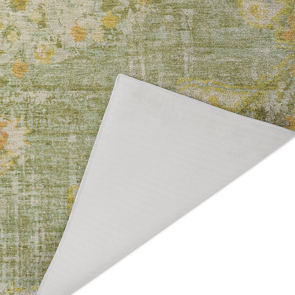Luxury Washable Indoor/Outdoor Tabrook Aloe 9' x 12' Rug. Picture 4