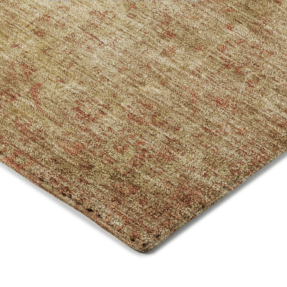 Luxury Washable Indoor/Outdoor Tabrook Paprika 9' x 12' Rug. Picture 2