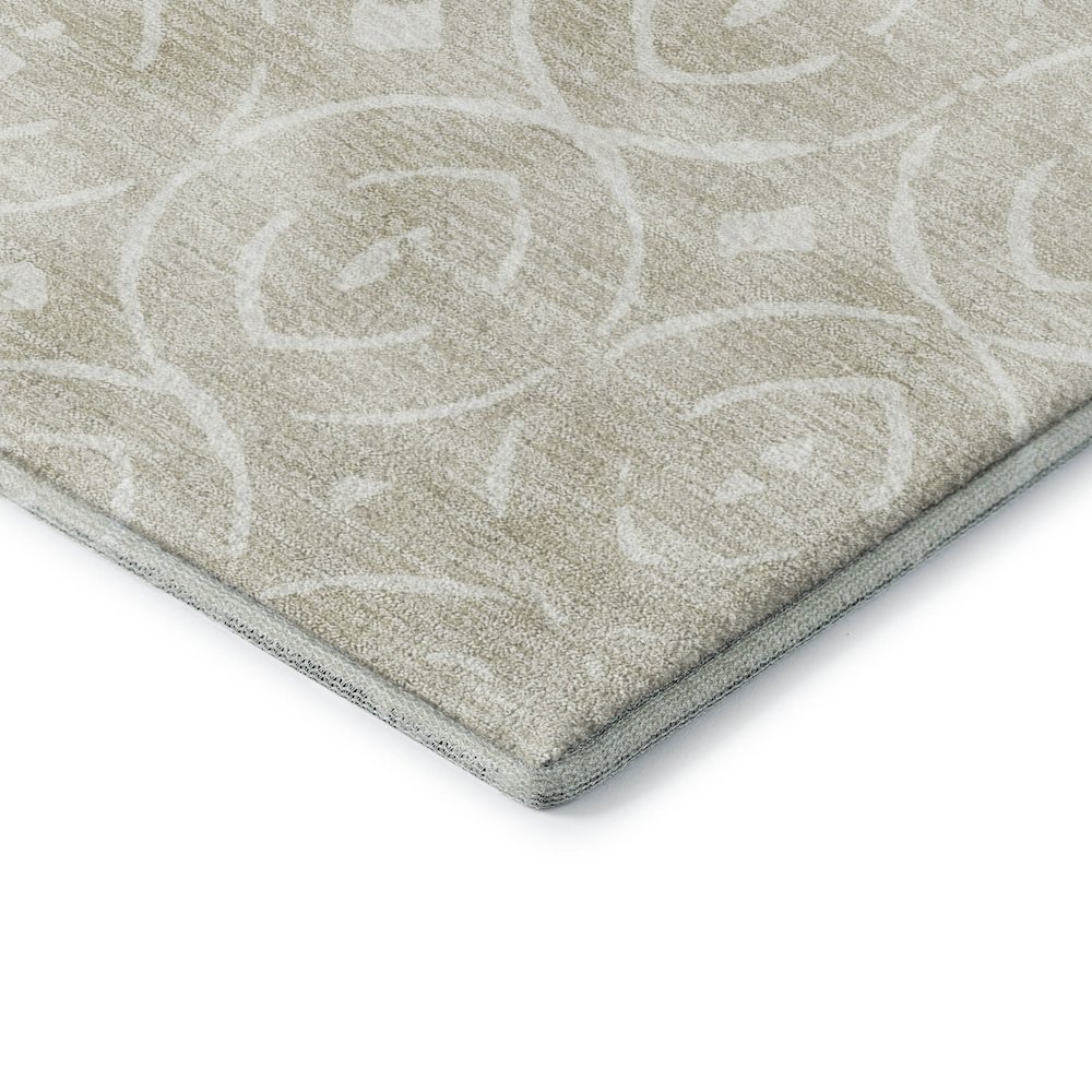 Luxury Washable Indoor/Outdoor The Reserve Beige 9' x 12' Rug. Picture 2
