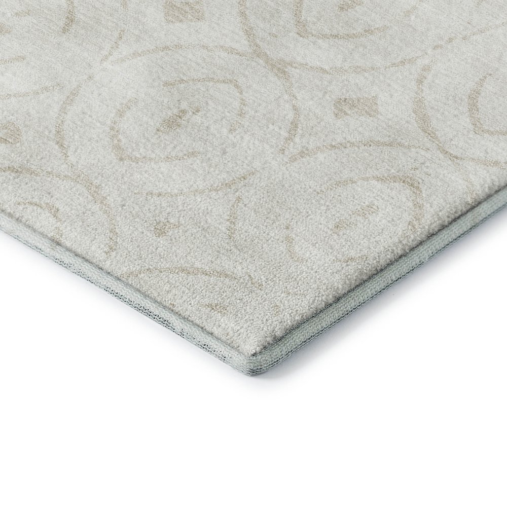 Luxury Washable Indoor/Outdoor The Reserve Ivory 9' x 12' Rug. Picture 2