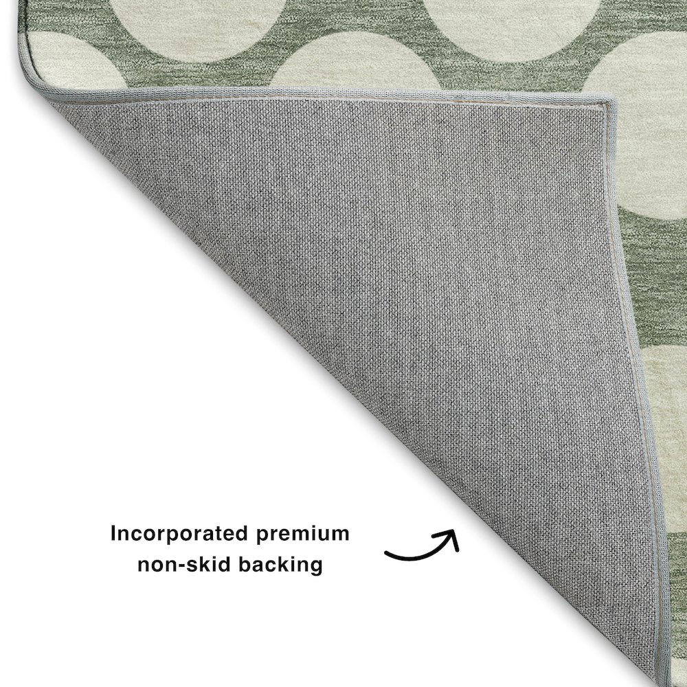 Luxury Washable Indoor/Outdoor The Reserve Sage 9' x 12' Rug. Picture 4