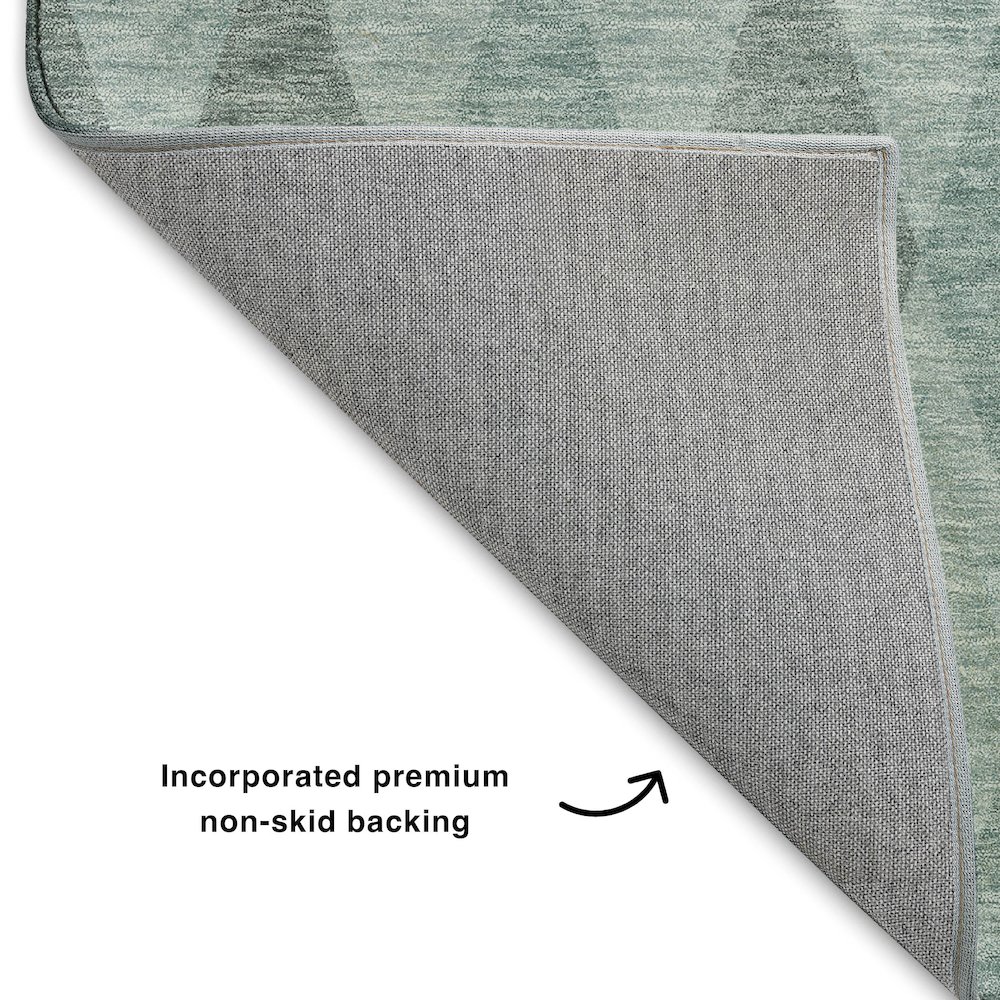 Luxury Washable Indoor/Outdoor The Reserve Teal 9' x 12' Rug. Picture 4