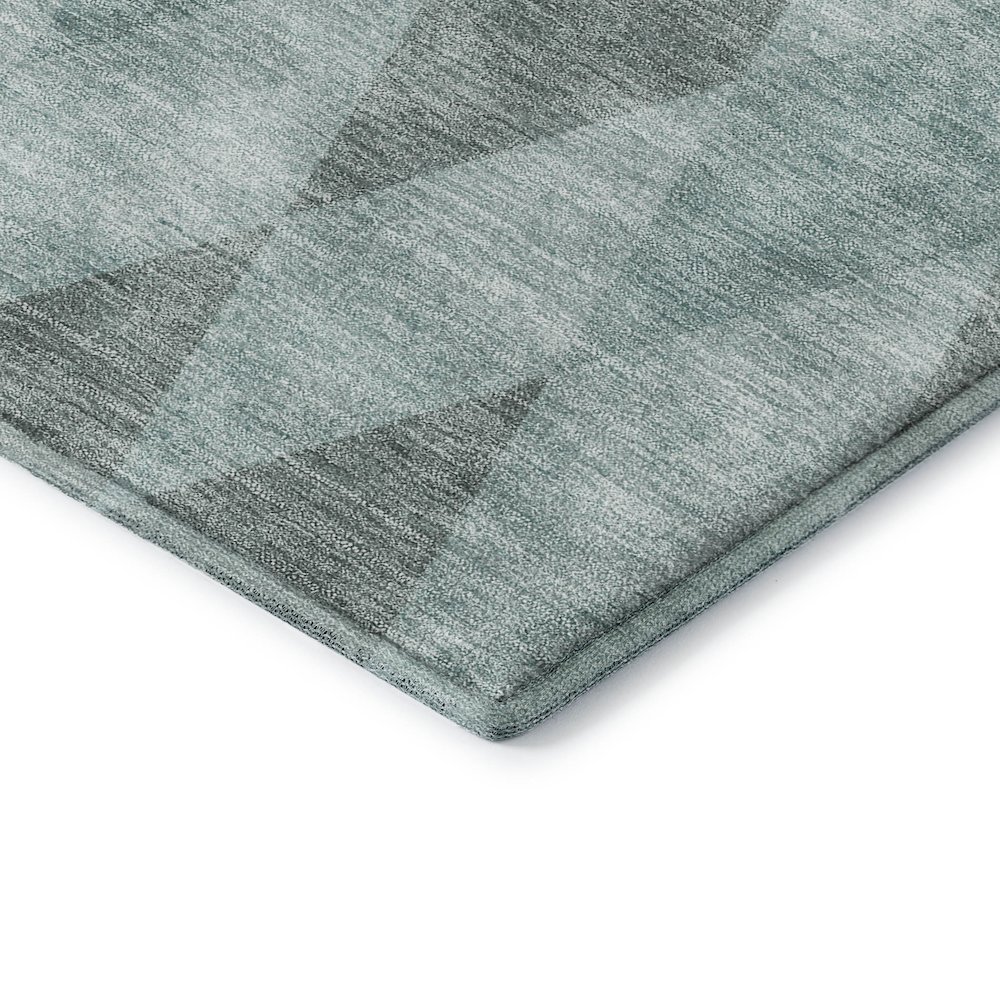 Luxury Washable Indoor/Outdoor The Reserve Teal 9' x 12' Rug. Picture 2