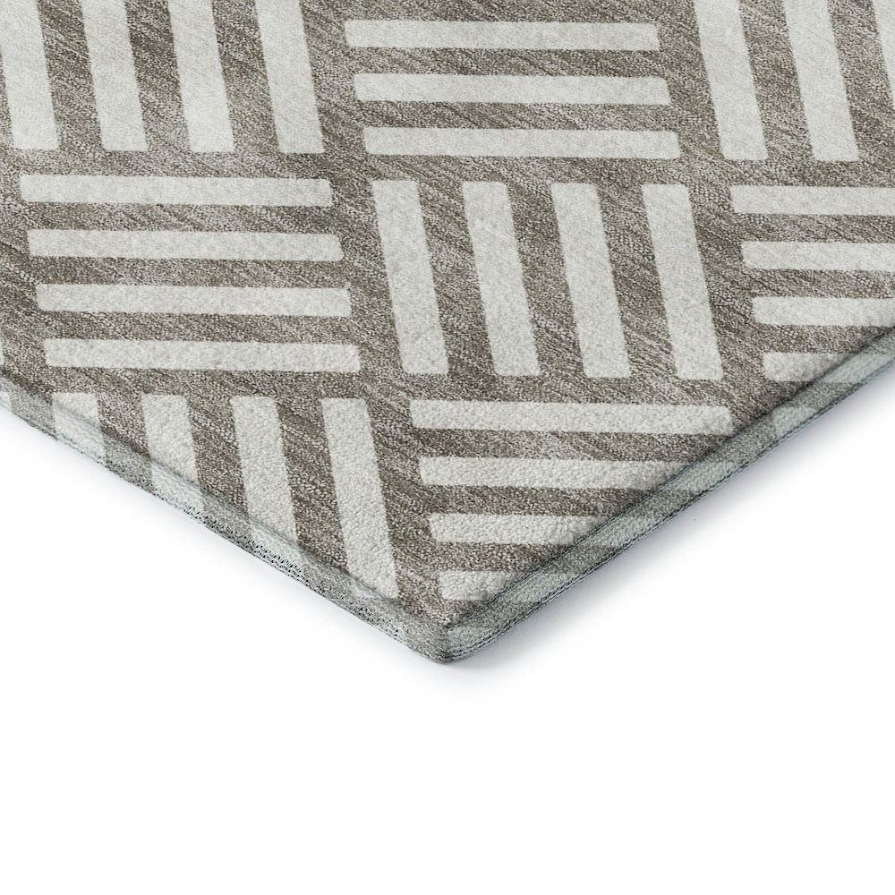 Luxury Washable Indoor/Outdoor The Reserve Taupe 9' x 12' Rug. Picture 2