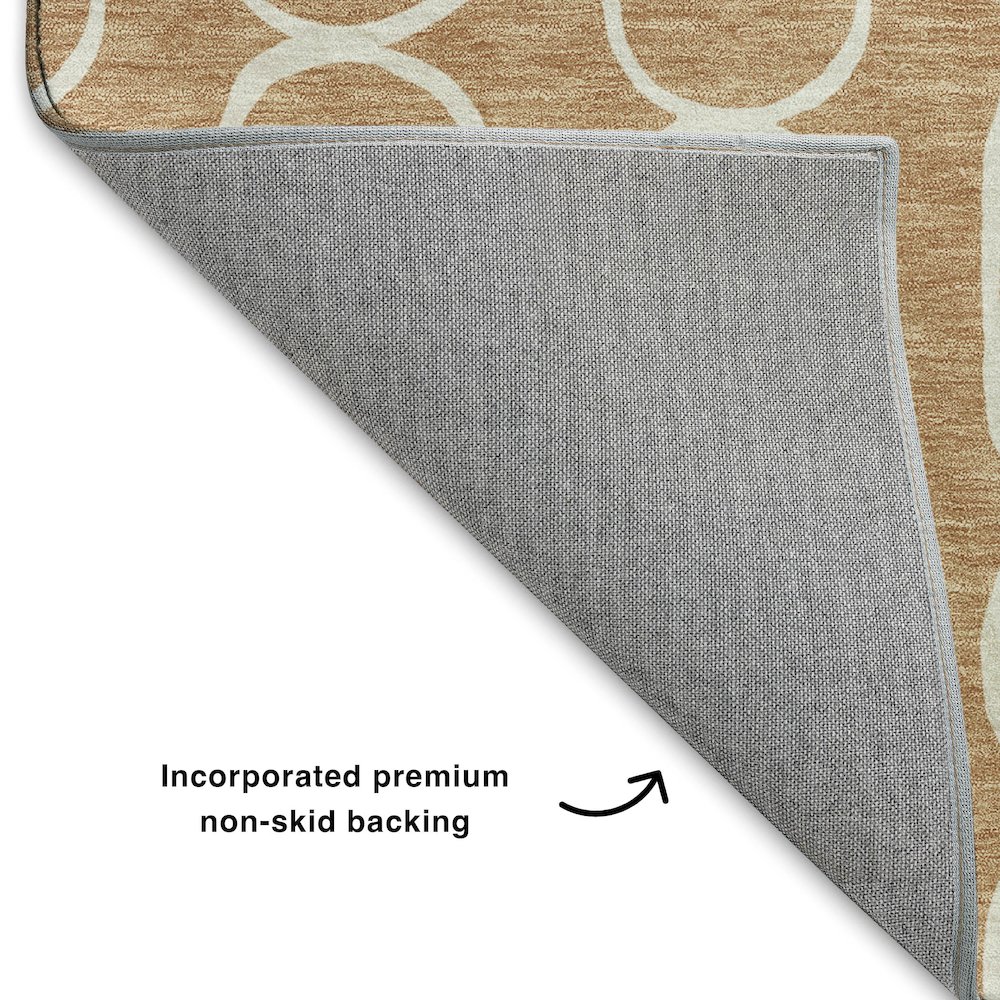 Luxury Washable Indoor/Outdoor The Reserve Copper 9' x 12' Rug. Picture 4