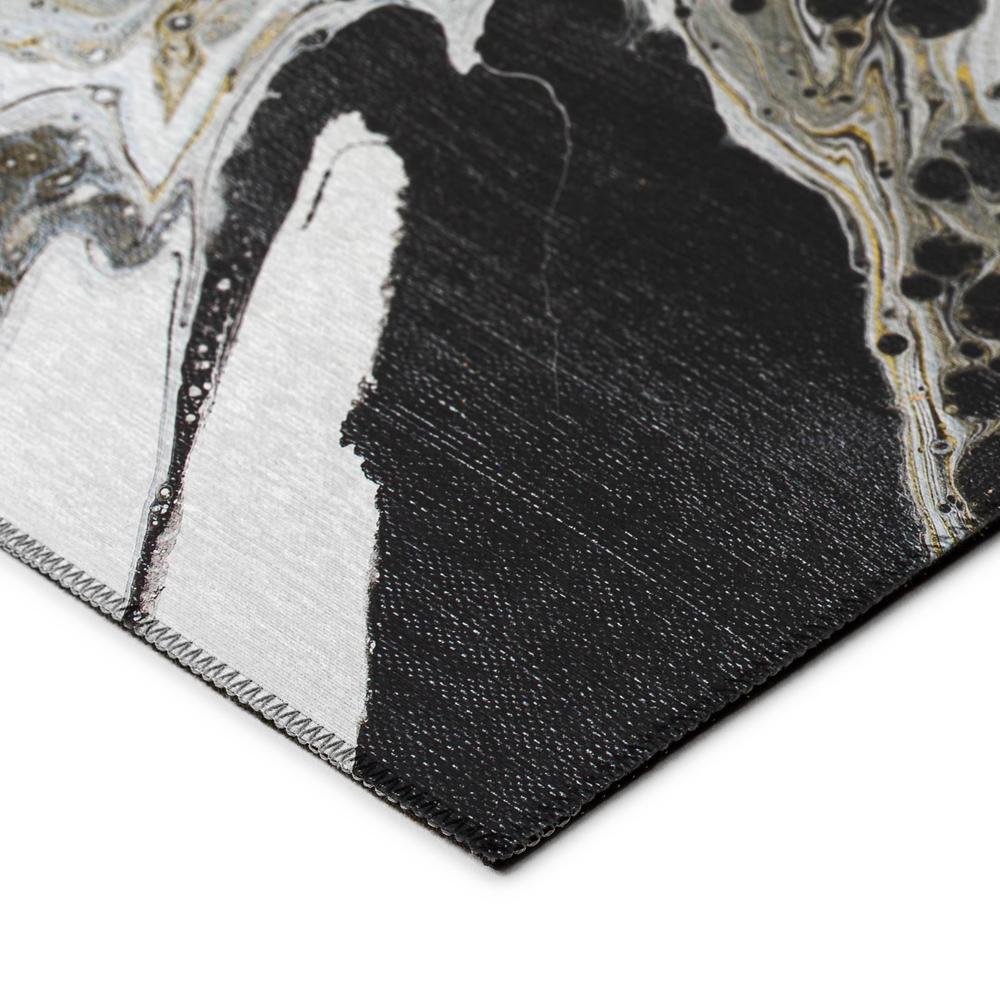 Karina Midnight Modern Abstract 8' x 10' Area Rug Midnight AKC43. Picture 3