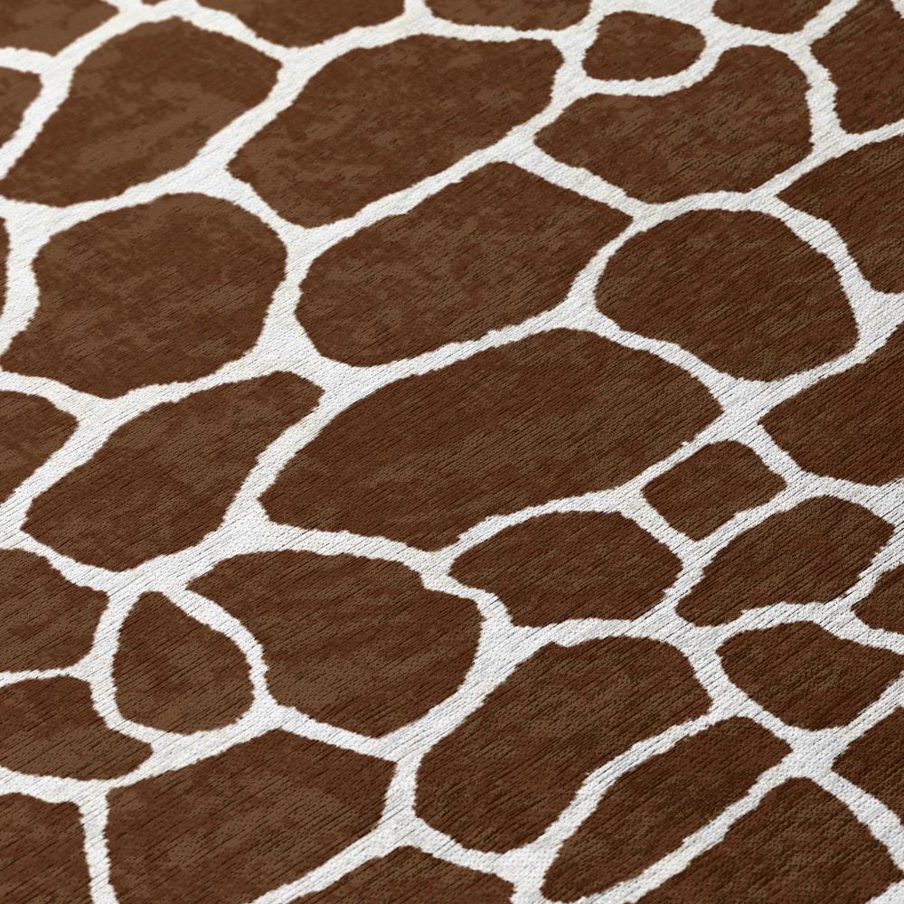 Safari Coffee Animal Animal Print 8' x 10' Area Rug Coffee ASF34. Picture 5