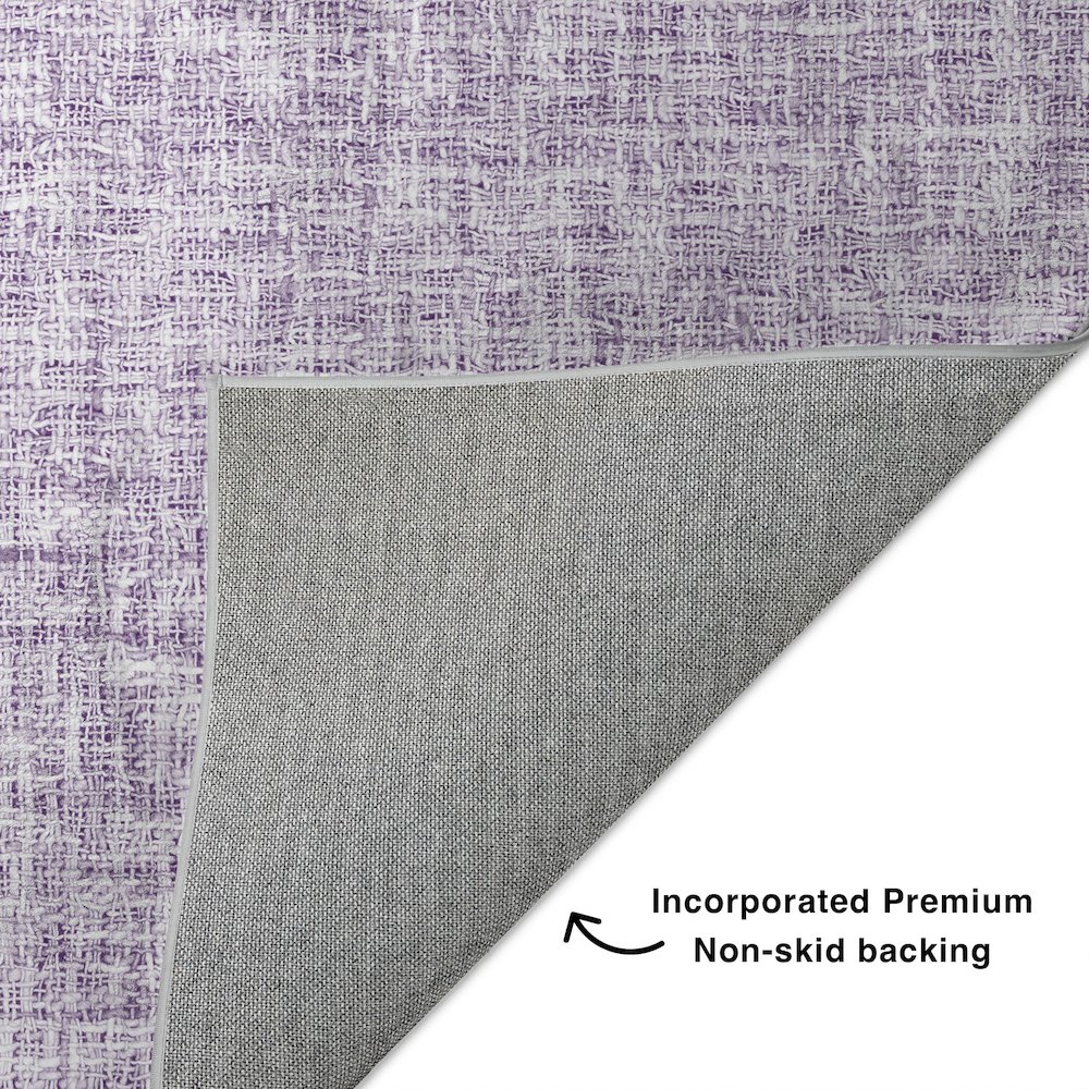 Luxury Washable Voyage VY1 Purple 9' x 12' Rug. Picture 4