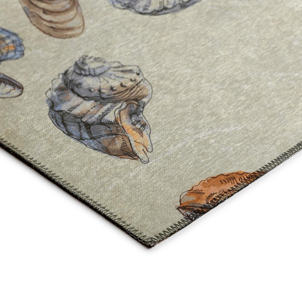 Indoor/Outdoor Surfside ASR39 Oyster Washable 9' x 12' Rug. Picture 4