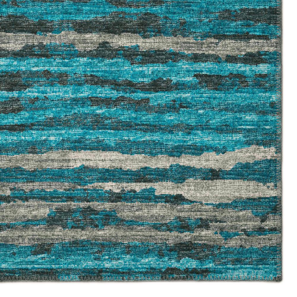 Bravado Peacock Contemporary Stripe 8' x 10' Area Rug Peacock ABV34. Picture 2