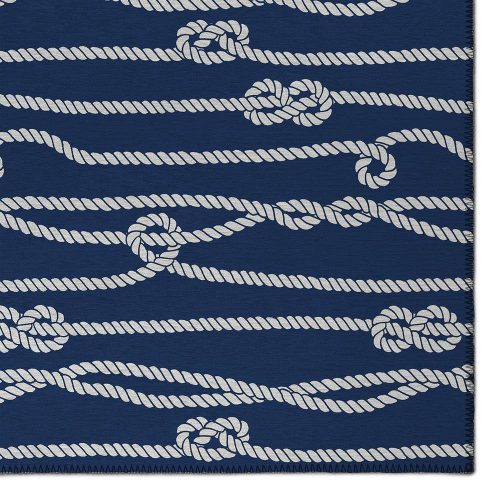 Indoor/Outdoor Harpswell AHP37 Blue Washable 9' x 12' Rug. Picture 3