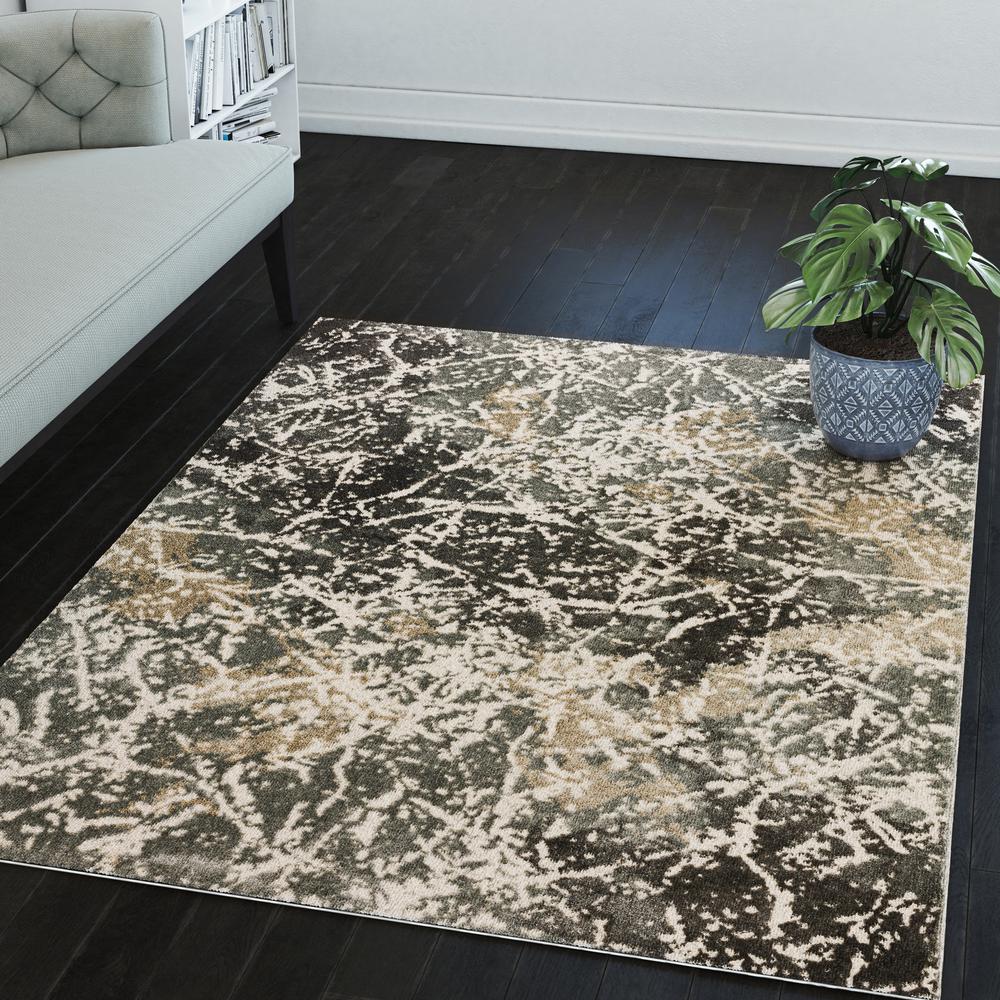 Karma KM28 Grey 3'3" x 5'1" Rug. Picture 2