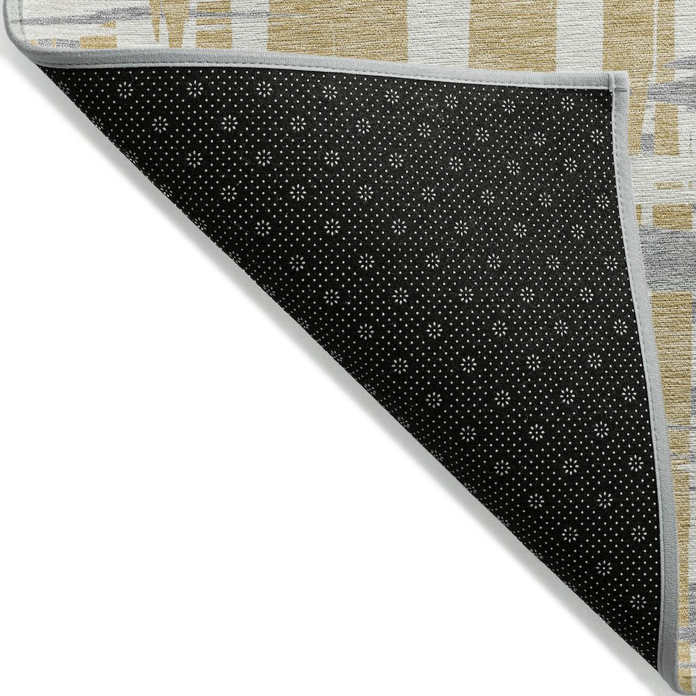 Machine Washable Indoor/Outdoor Chantille Gold 10' x 14' Rug. Picture 2