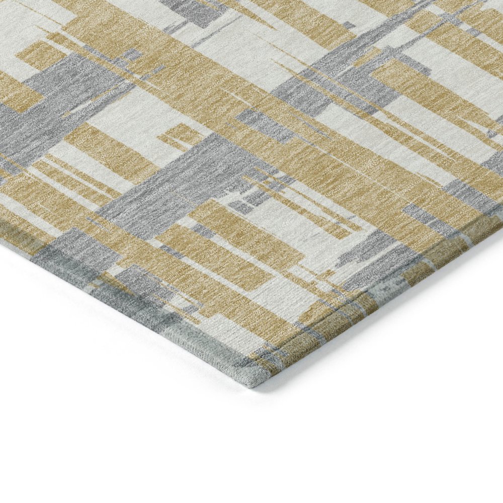 Machine Washable Indoor/Outdoor Chantille Gold 10' x 14' Rug. Picture 3